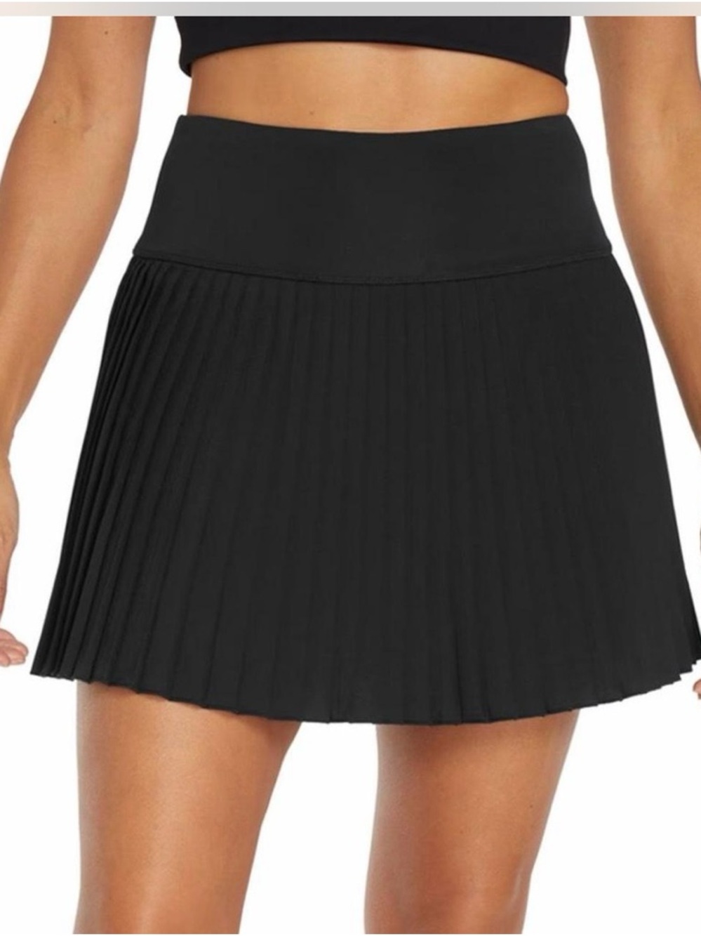 NWT GapFit Women's Pull-On Activewear Pleated Skort - Black Large